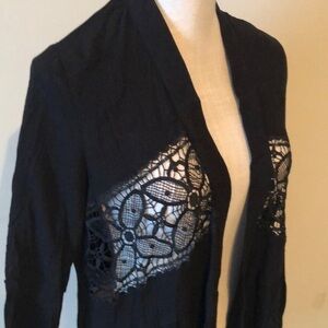 ISO casuals kimono style cardigan, black.xs